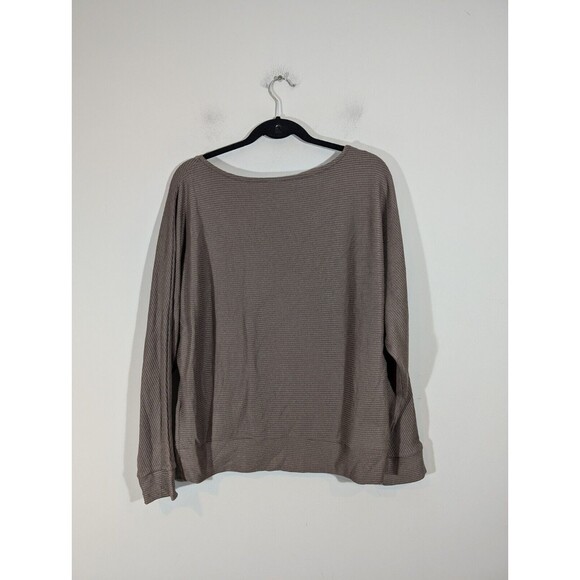 NWT A New Day Top Women M Taupe Gray Dolman Sleeve Relaxed Fit Shirt Lagenlook - Picture 2 of 7